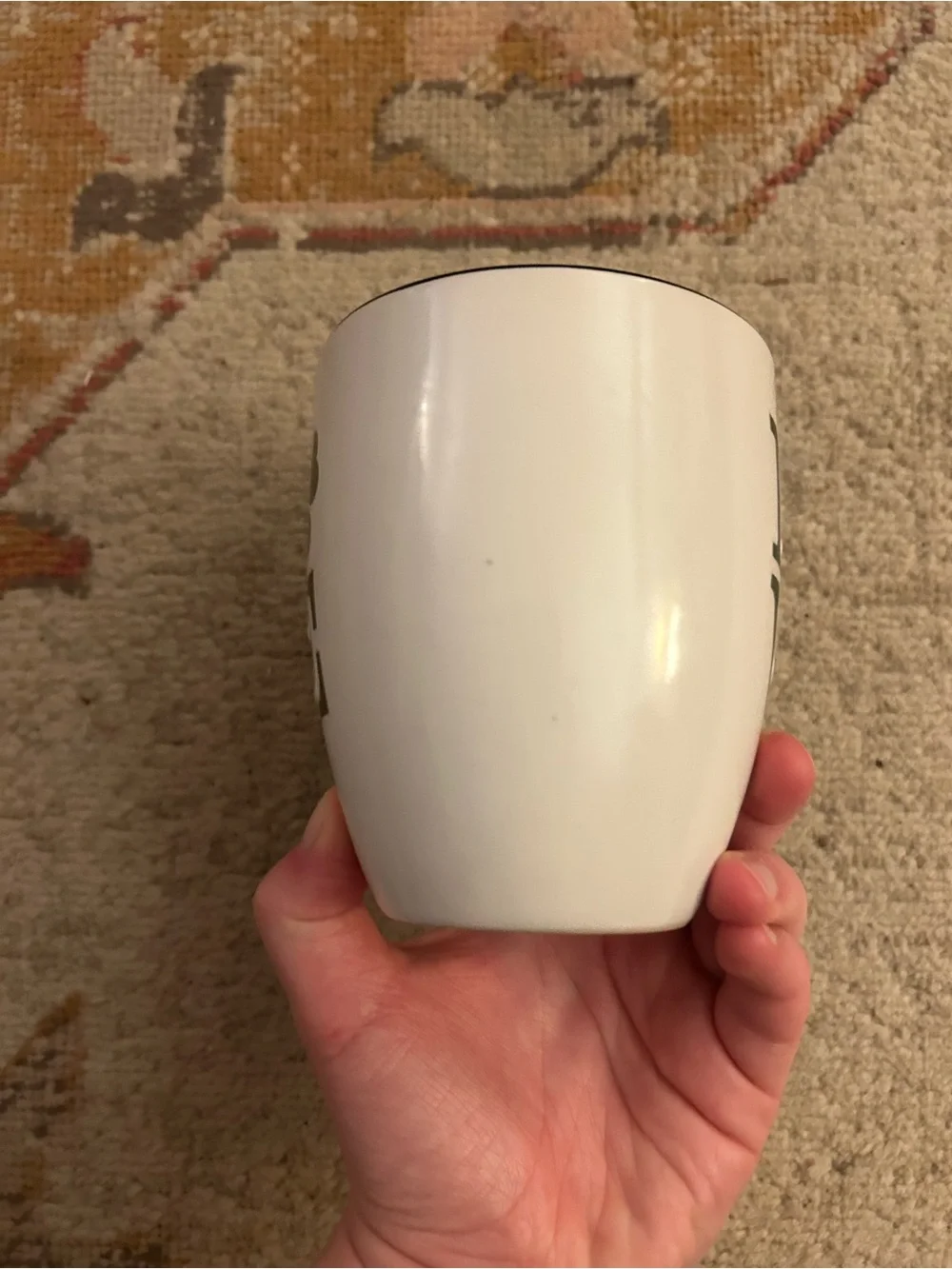 Spectrum Designz White “Love” Mug W/ Green Shamrock Detail